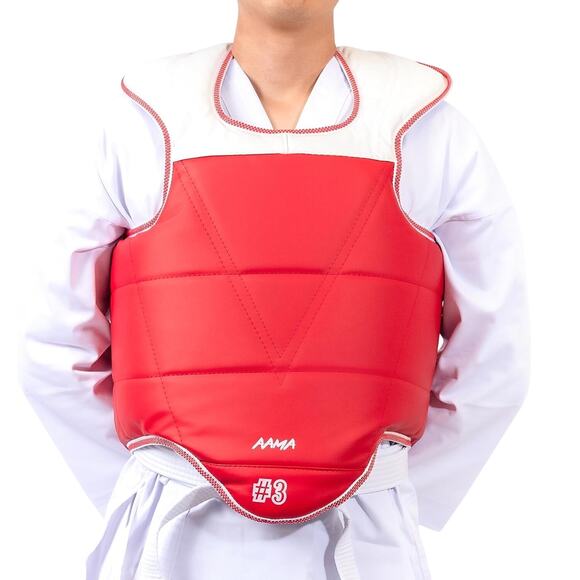 AAMA Olympic Style Reversible Taekwondo Chest Guard Sz #1 Protective Equipment - Picture 3 of 10